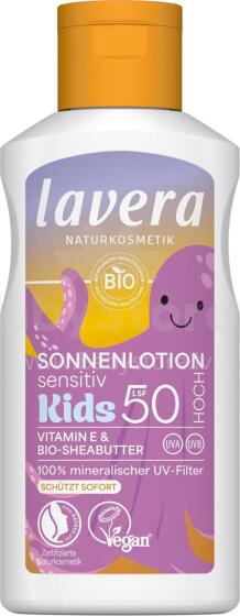 Lavera Sensitive Kids Sun Lotion SPF 50 Art.33848 Лосьон солнцезащитное SPF50 для младенцев и детей грудного возраста, 100 мл