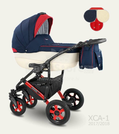 „Camarelo'17 Carera“ menas. „XCA-1“ universalus vaikiškas vežimėlis 3 viename