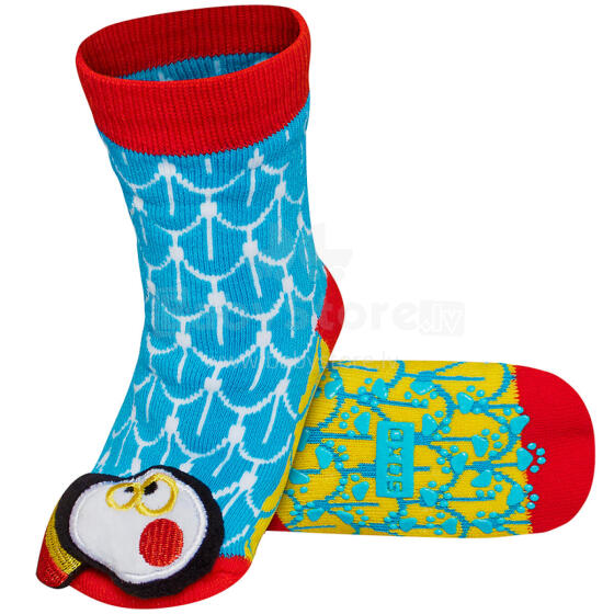 SOXO Baby Art.23802 AntiSlip ABS zeķītes stilīgām 3D aplikācijām un grabulīti 0-24m