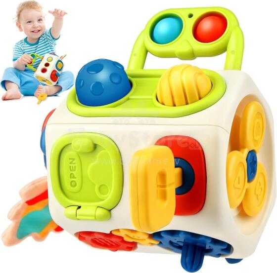 Vanmor Busy Cube for Toddlers Kids 10 in 1 Art.39963  Attīstoša rotaļlieta Sensoru kubs