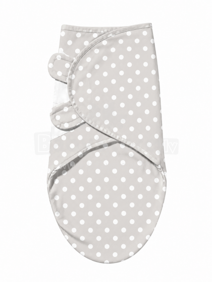 Summer Infant Art.40181 Swaddle Me Gray/White Dot  Хлопковая пелёнка для комфортного сна, пеленания от 3.2кг до 6.4 кг.