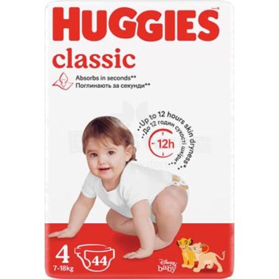Huggies Classic Jumbo  Art.4095 Детские подгузники 4 размер 7-18 кг,44 шт.