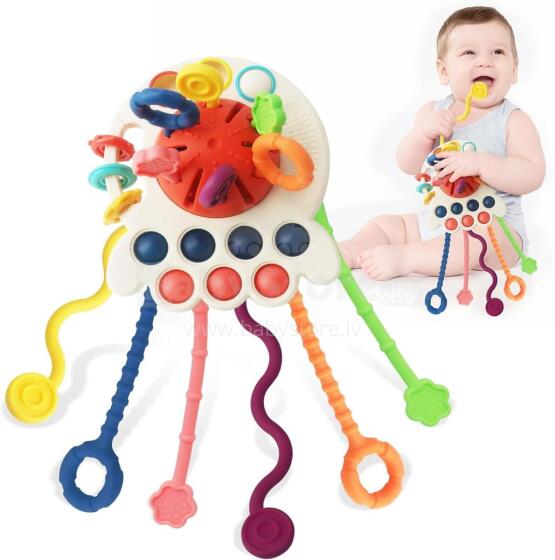 Ketiee Montessori Pull Toy Art.41305 Attīstoša rotaļlieta Motors