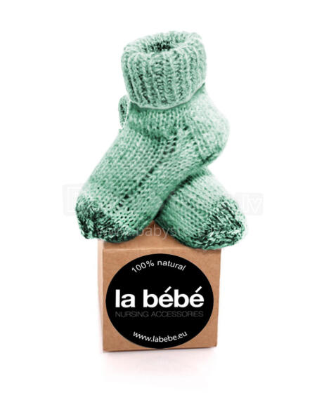 La Bebe™ Lambswool Natural Eco Socks Art.42231 Dabīgas vilnas adītas bērnu zeķītes