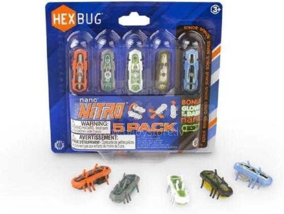 HexBug  Nitro Art.6068992  Interaktīvā rotaļlieta  Micro-robots,5 gab
