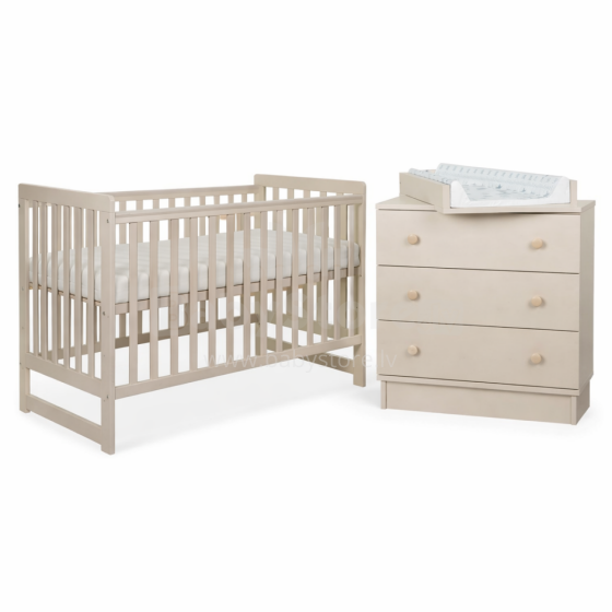 La Bebe™ Bedding Wood Set Tomi Art.43626 Cashmere  Children's furniture set: bed and chest of drawers
