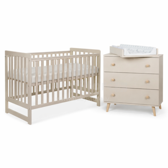 La Bebe™ Bedding Wood Set Tomi Art.43646 Cashmere Komplekts bērnu gultiņa+kumode