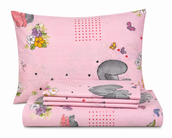 UR Kids Bedding Art.43919 Rabbit Pink 3-piece children's bedding set