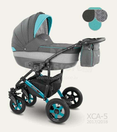 „Camarelo'17 Carera“ menas. „XCA-5“ universalus vaikų vežimėlis 3 viename