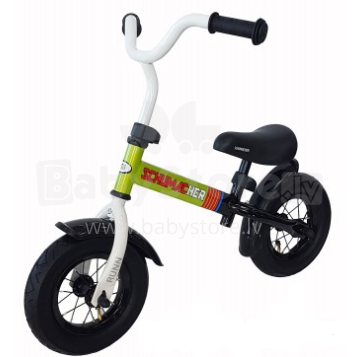 Aga Design Schumacher Kid Runn Air Art.HP-856 Green Детский велосипед - бегунок с металлической рамой и надувными колёсами