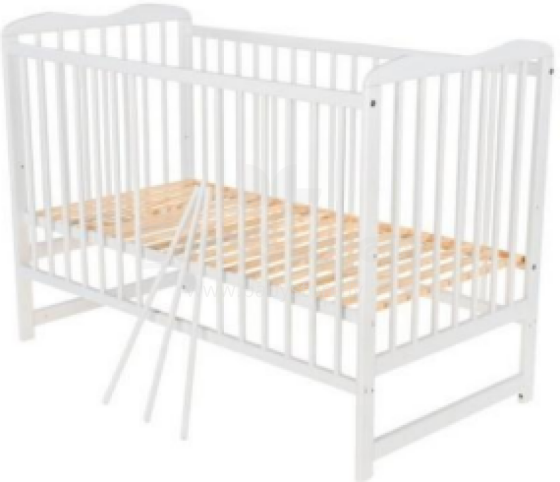 Bocian Kids Agata Art.56284 White Детская деревянная кроватка 120x60см
