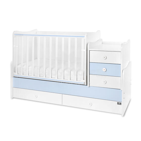 Lorelli Maxi Plus Art.10150580039P White/Blue Bērnu gulta-transformeris