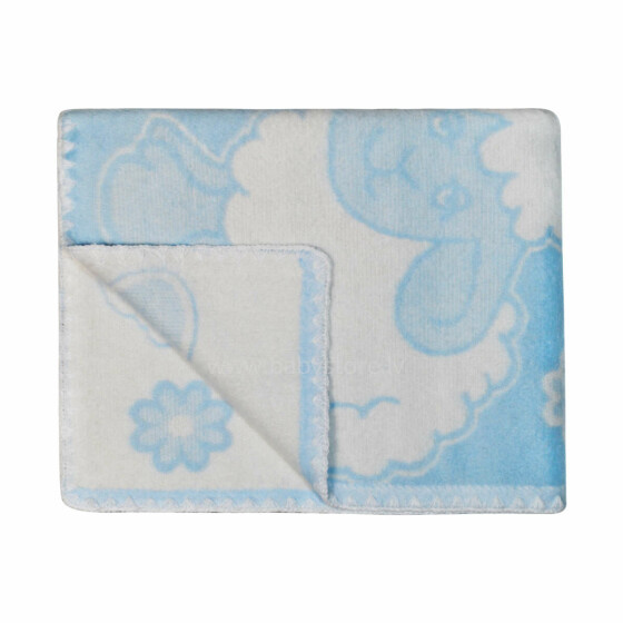 UR Kids Blanket Cotton Art.56962  Sheep Light Blue Детское одеяло/плед из натурального хлопка 100х118см