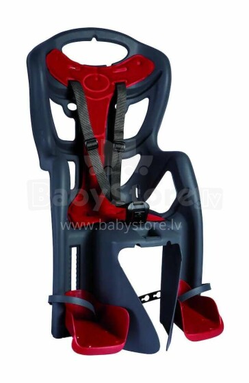 Bellelli Pepe Art.15694 standartinė dviračio vaikiška kėdutė juoda raudona