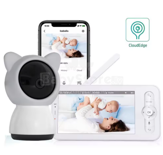 La bebe™ Accessories Wireles Baby Monitor Babyphone Art.60765 White Детский монитор-видеокамера