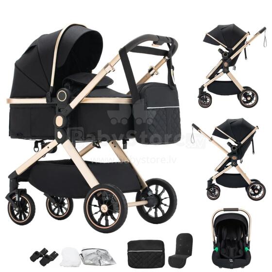 Shineey 3-in-1 Pushchair Buggy Art.U9-X Black  Rati 3in1