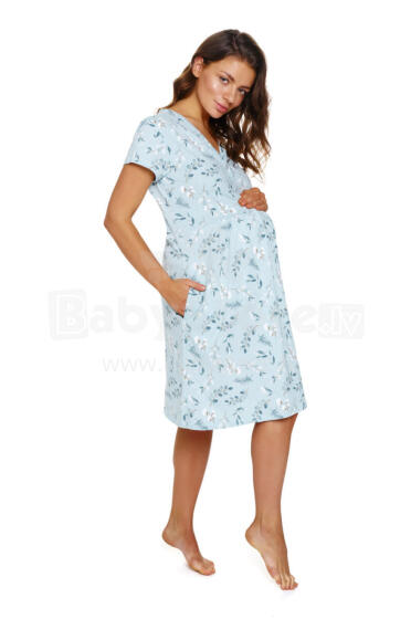 Doctornap Night Dress   Art.9930  Хлопковая ночная рубашка для беременных/кормления