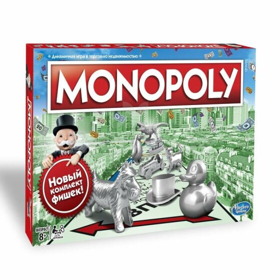Hasbro C1009RUS Monopoly Standart Ru Настольная игра Монополия