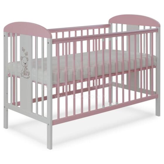 La Bebe™ Kids Wood Cot  Tomi 20 Art.64933 Pink  Bērnu kokā gultiņa 120x60cm