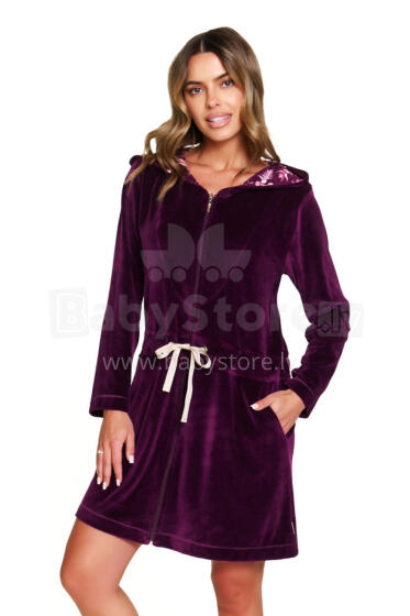 Doctornap Robe Art.1008 Burgundy Velura peldmētelis grūtniecēm