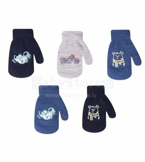 Yo!Baby Art.R-115 Gloves Bērnu Cimdiņi ar zimējumu (elastīgi)