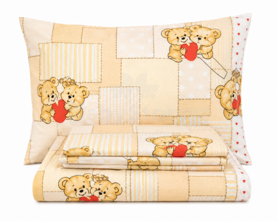 UR Kids Bedding Art.70564 Bear Beige Комплект детского постельного белья из 3-х частей