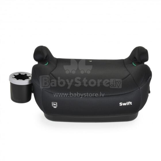 Mini Baby Swift Art.7091 Black Autosēdeklis būsteris ar krūzīšu turētāju 22-36