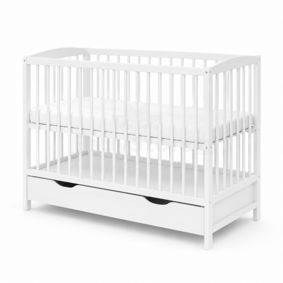 Elf Bed Arco Drawer Art.73281 White Bērnu koka gulta ar atvilktni 120x60cm