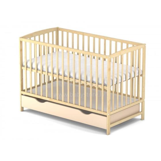 Elf Bed Arco Drawer Art.74235 Natural Bērnu koka gulta ar atvilktni 120x60cm