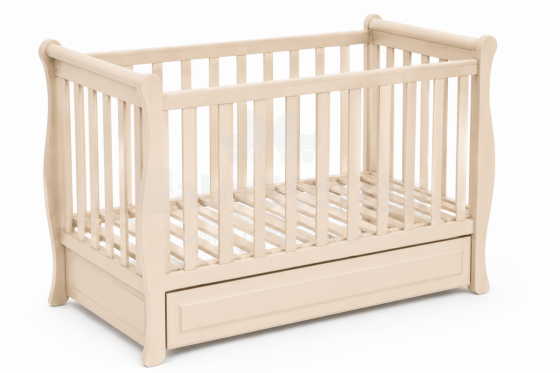 Elf Bed Gardenia Drawer  Art.74242 Cashmere деткая кроватка для малышей  с ящиком 120х60см