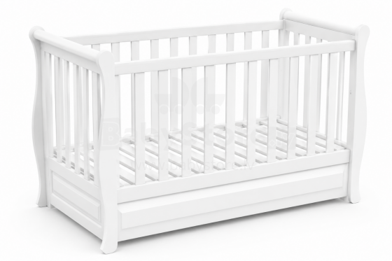 Elf Bed Gardenia Drawer  Art.74249 White  bērnu gulta ar atvilktni  120x60cm