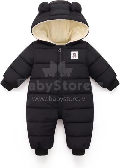 JiAmy Baby Winter Jumpsuit with Hood Art.74828 Black Pavasara/Rudens bērnu kombinezons (izm.56-74)