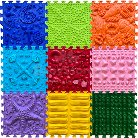 Orto Nature Orthopedic Mat Sets Rainbow Melody Art.OTN-S-RBM  Bērnu paklājs no 9 daļām