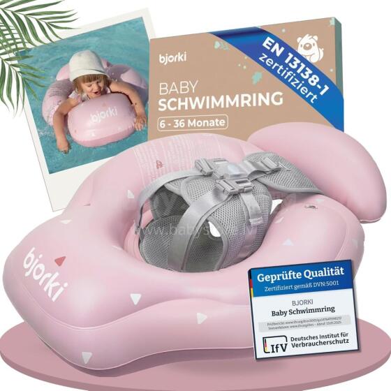 Bjorki Baby Swimming Ring Art.75690 Peldriņķis mazuļiem 6 -36 mēnešiem (slodzei no 7-18kg).