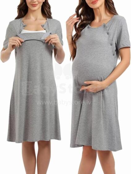Sumeyuyu Nursing Nightdress Art.77478 Grey Nightsuit