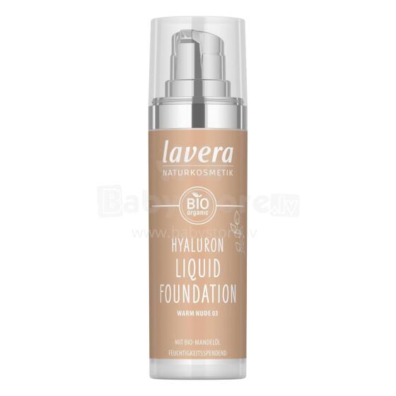 Hyaluron Liquid Foundation - Warm Nude 03  Art.78556 Натуральная жидкая основа с натуральной гиалуроновой кислотой и органическим миндальным маслом - 30 мл