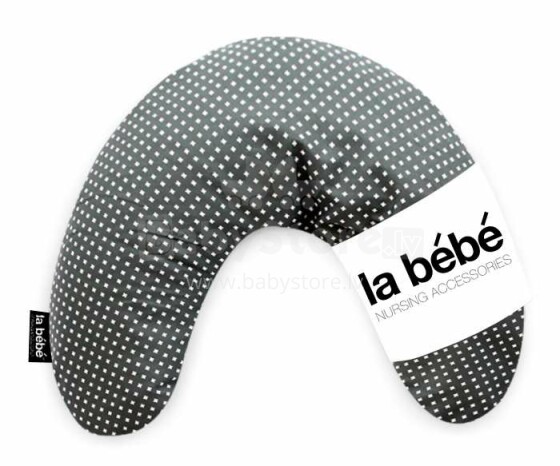 La Bebe ™ Mimi slaugos satino pagalvė, 80960, perlų tamsus pasagas 19 * 46cm