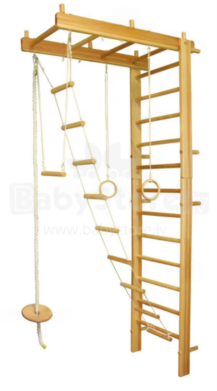 Climbing Rack Art.R7U Col.001 Wooden Climbing Wall Set 250x67x10cm