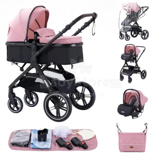 Kids Buggy 3 in 1 Art.X1 Pink Bērnu ratini 3 vienā