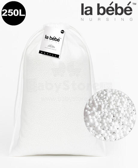 La Bebe™ Light Refill 250 L Art.83892 Piepildījums pufiem un sēžammaisiem (DIY) — polistirola bumbiņas