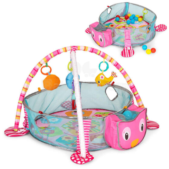 Eco Toys Baby Mat 3 in 1 Art.88970 Aktivitāšu paklājiņš ar bumbām, 0 m+