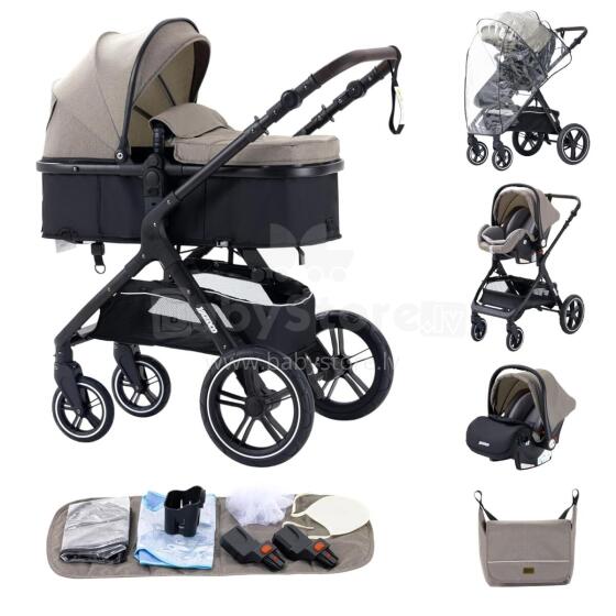 Kids Buggy 3 in 1 Art.X1 Khaki Bērnu ratini 3 vienā