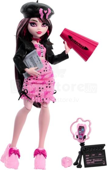 Monster High – Fearbook Draculaura Art.HXW30 lelle Kino kluba stilā ar aksesuāriem