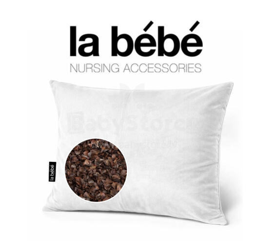 La bebe™ Pillow Eco 40x60 Art.85361 Spilvens ar rāvējslēdzēju un griķu sēnalas pildījumu ar kokvilnas apvalku [40x60cm]