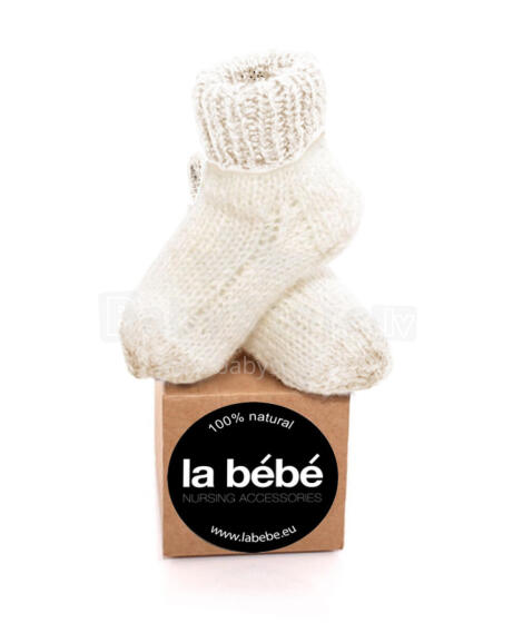 La Bebe™ Lambswool Natural Eco Socks Art.85365 Натуральные шерстяные носочки для новорожденного