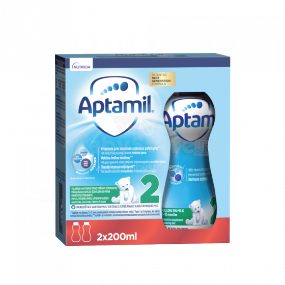 Aptamil 2 Art.647817 Искусственная молочная смесь, 2x200мл