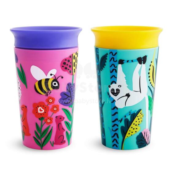 Munchkin Miracle Deco Cup 360° Art.86919 Monkey/Bee Mācību krūzīte 266 ml,2 gab