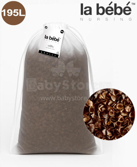 La Bebe™ Eco Refill 195 L Art.88737 Piepildījums pufiem un sēžammaisiem (DIY) — griķu sēnalas