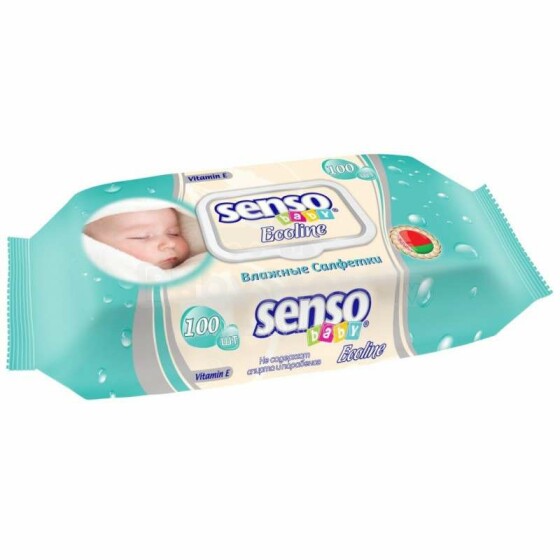 Senso baby ecoline Детские влажные салфетки ,100 шт.