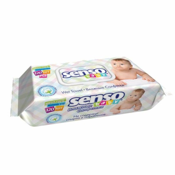 Senso Baby Art.91362 Влажные антибактериальные салфетки ,120 шт.